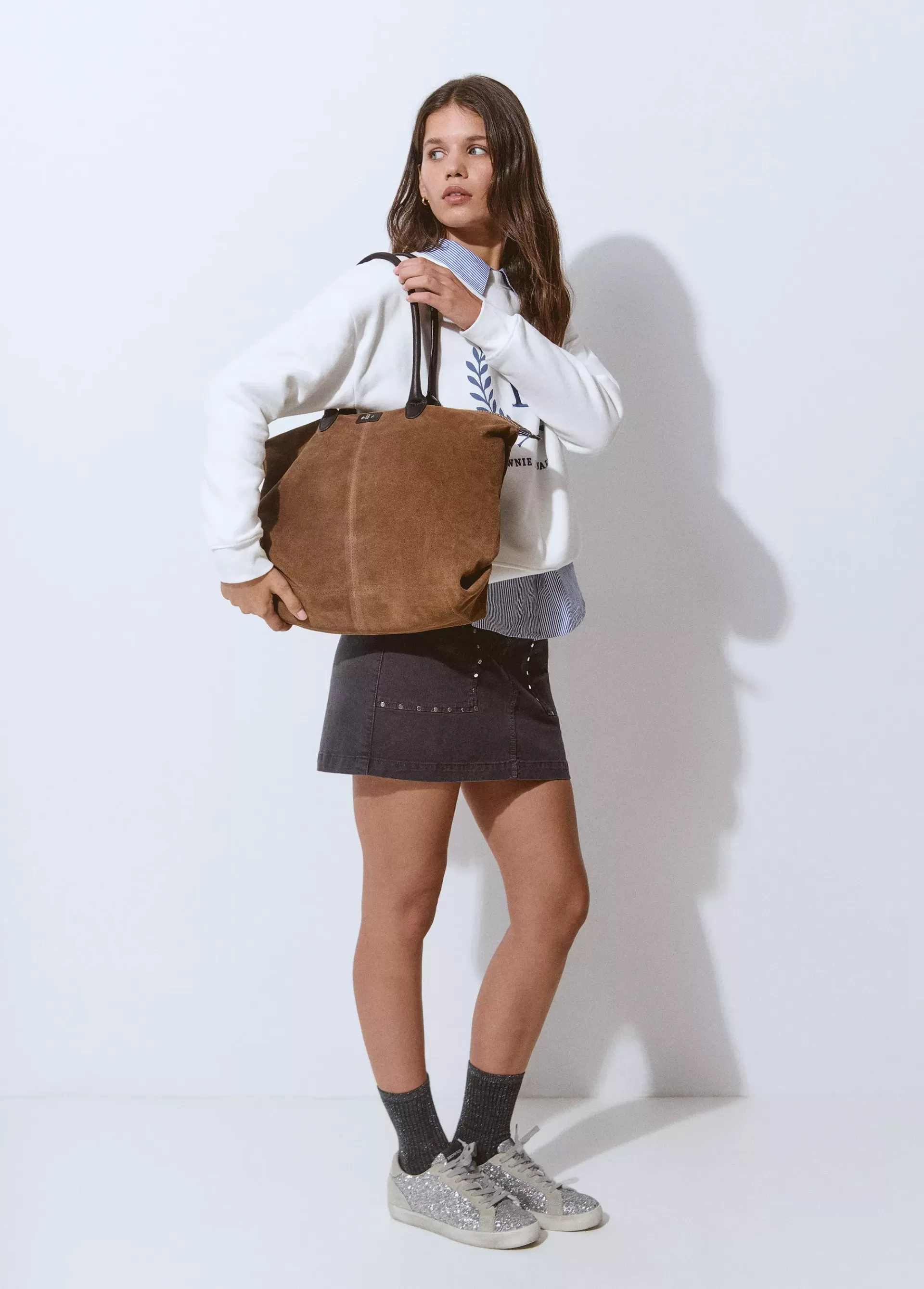 Brownie Bolso piel shopper cremallera