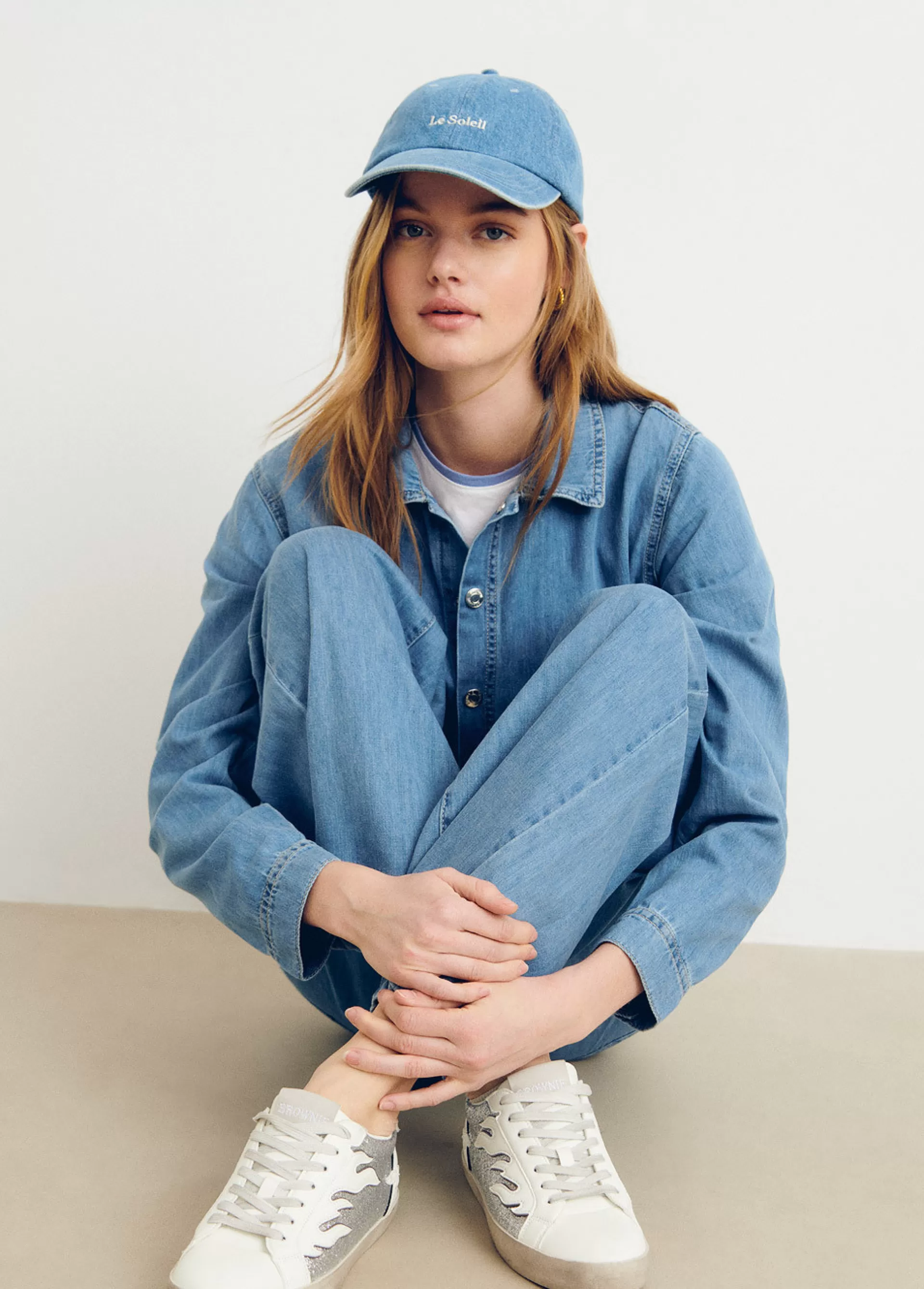 Brownie Gorra denim bordada