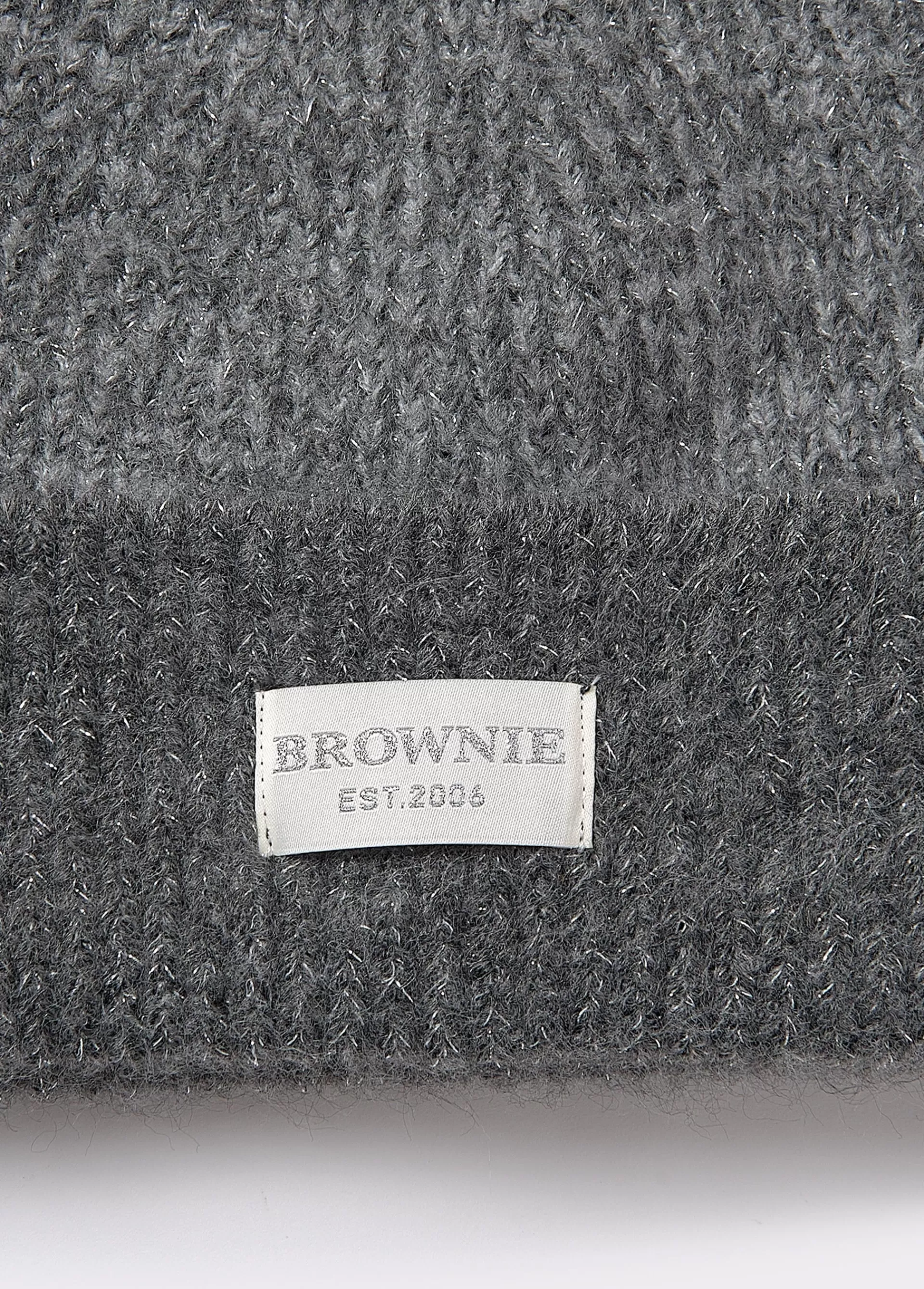Brownie Gorro bicolor canalé lurex