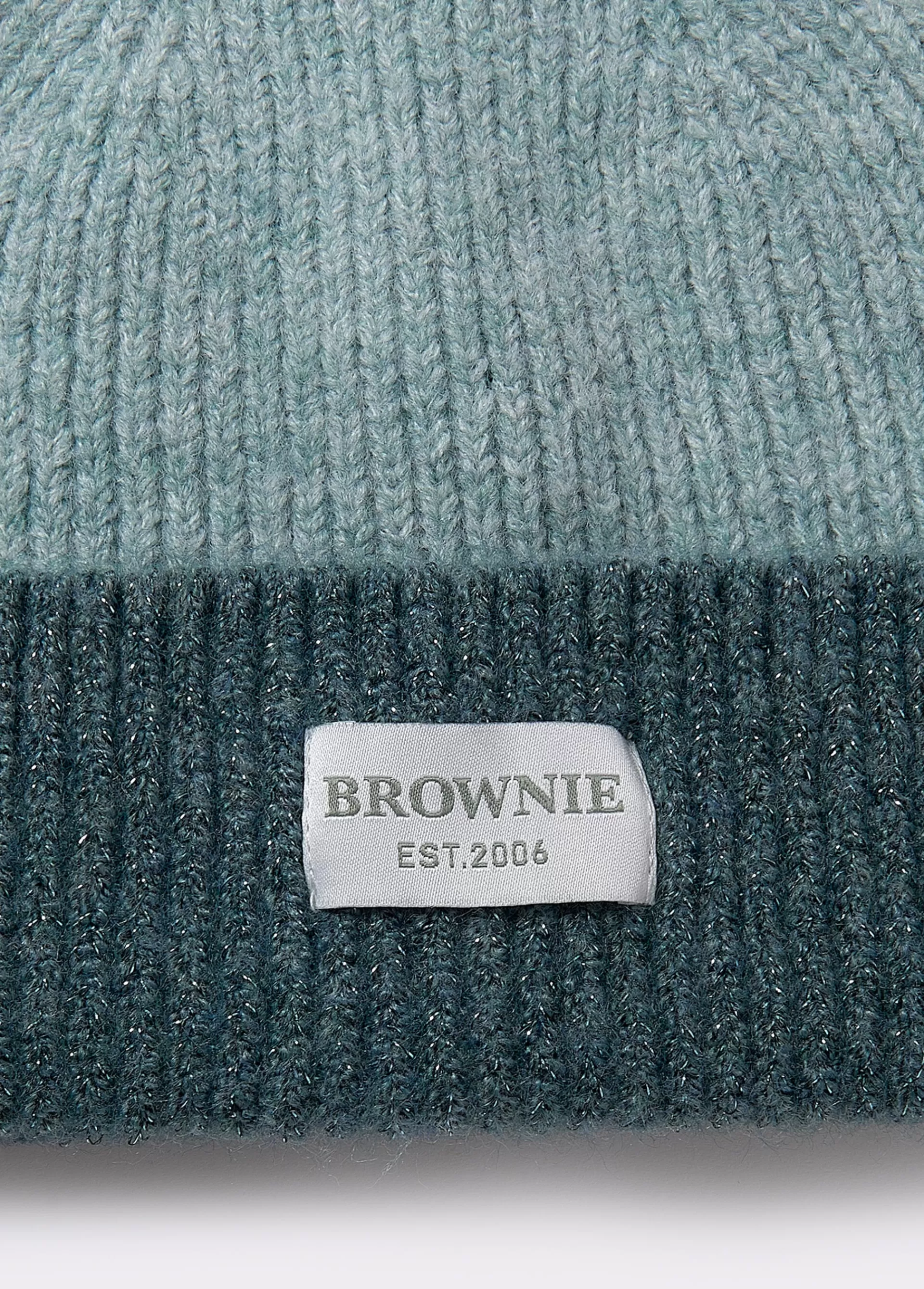 Brownie Gorro bicolor canalé lurex