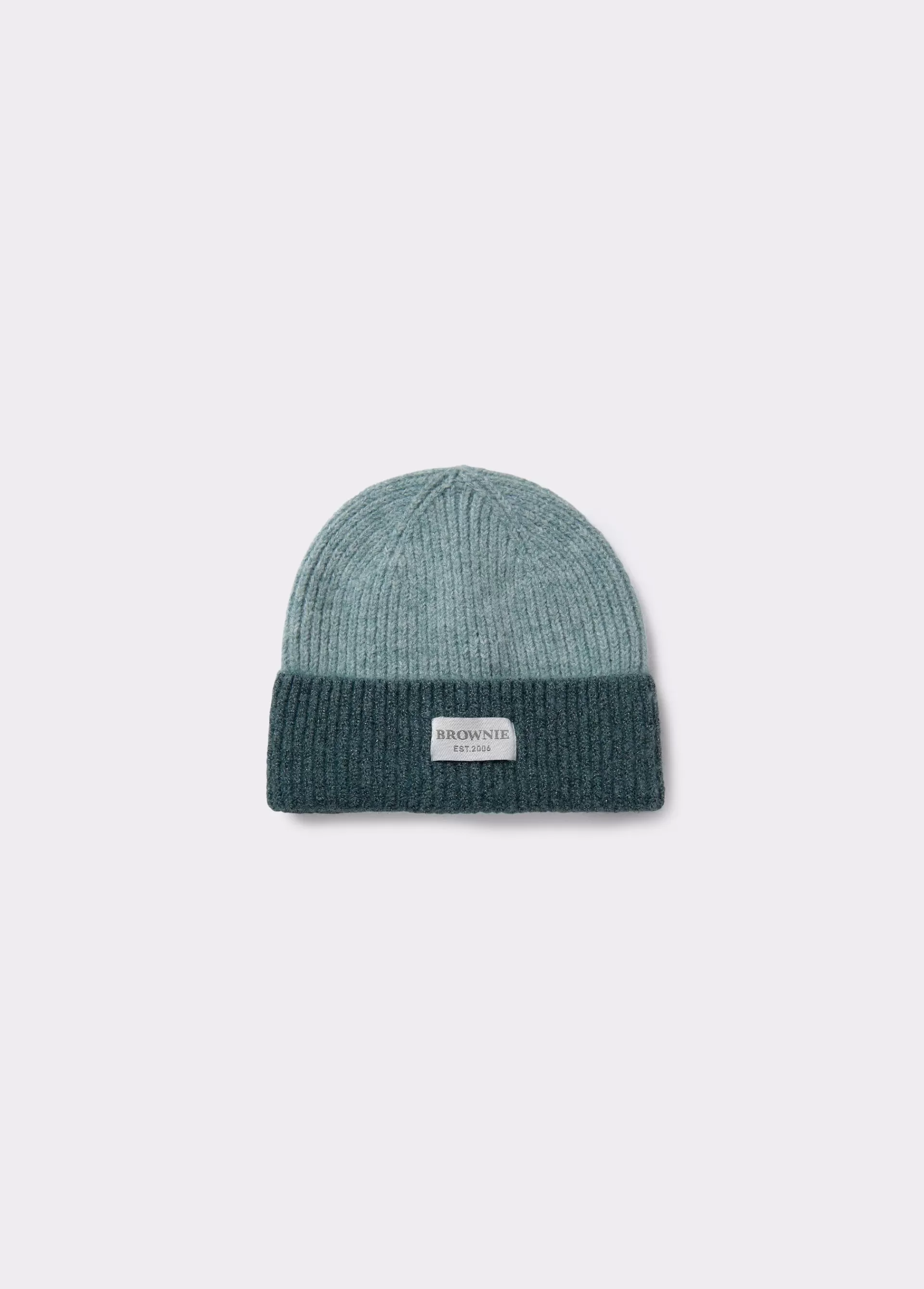 Brownie Gorro bicolor canalé lurex