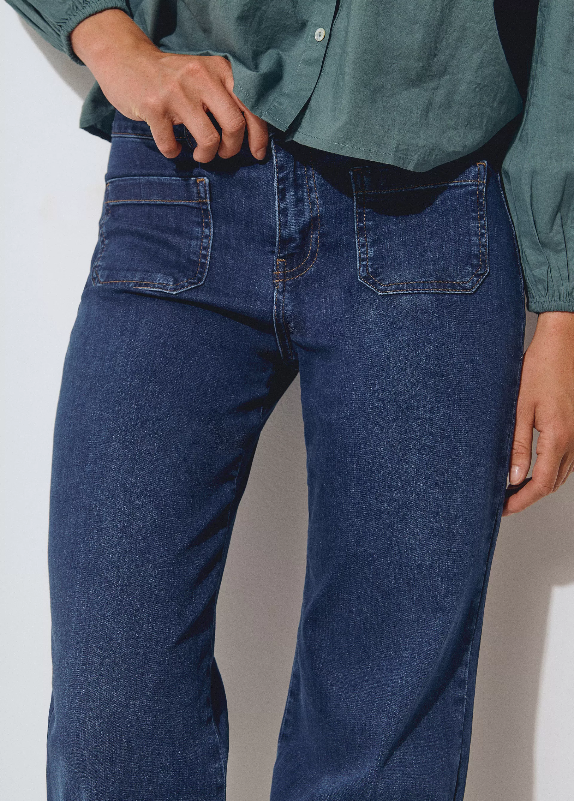 Brownie Jeans culotte bajo desdoblado