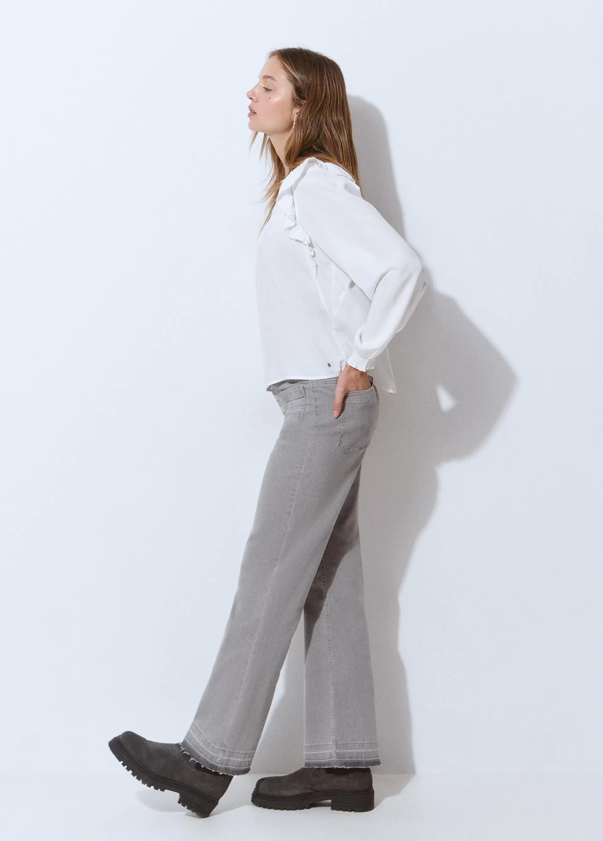 Brownie Jeans culotte botones frontales