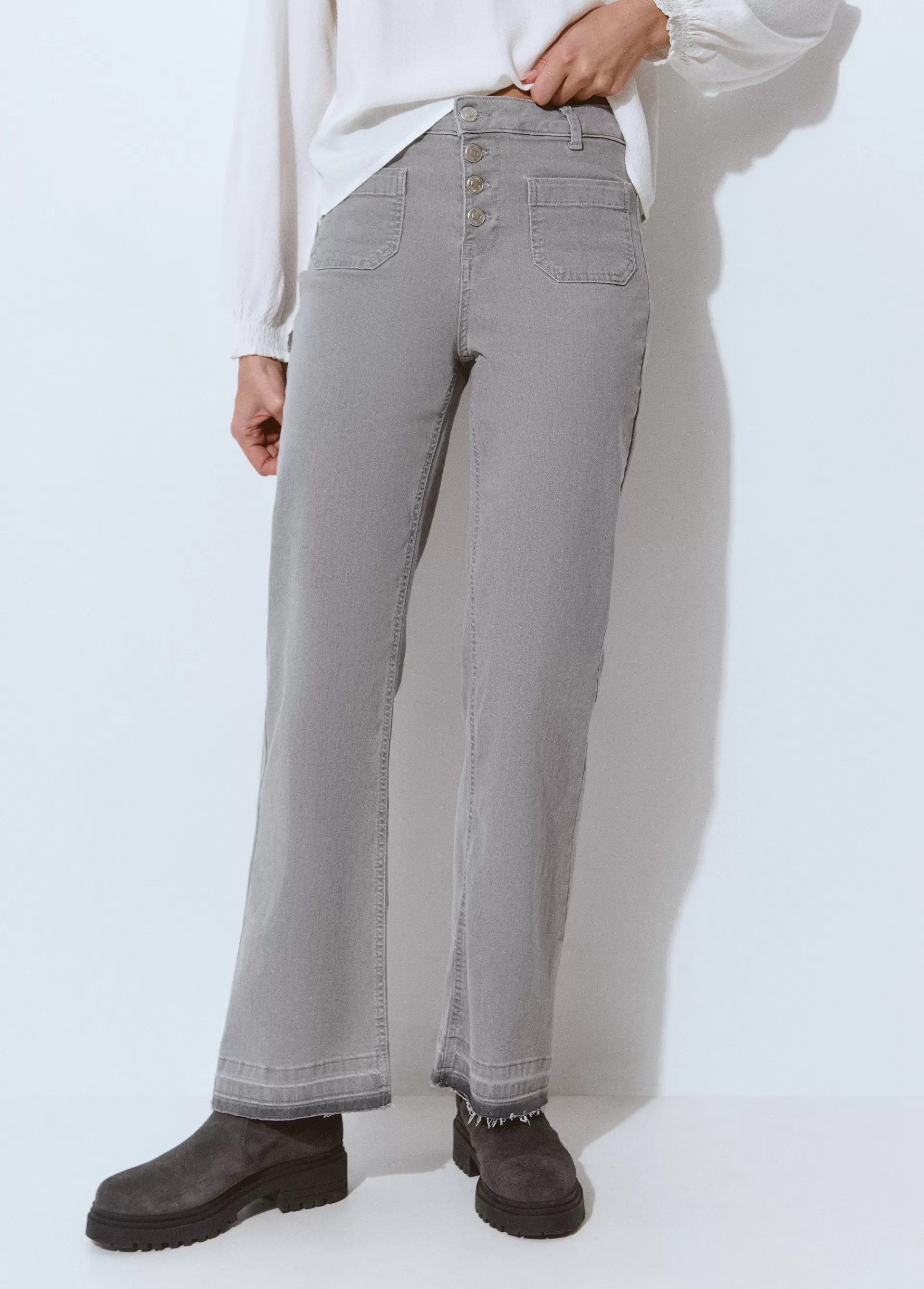 Brownie Jeans culotte botones frontales