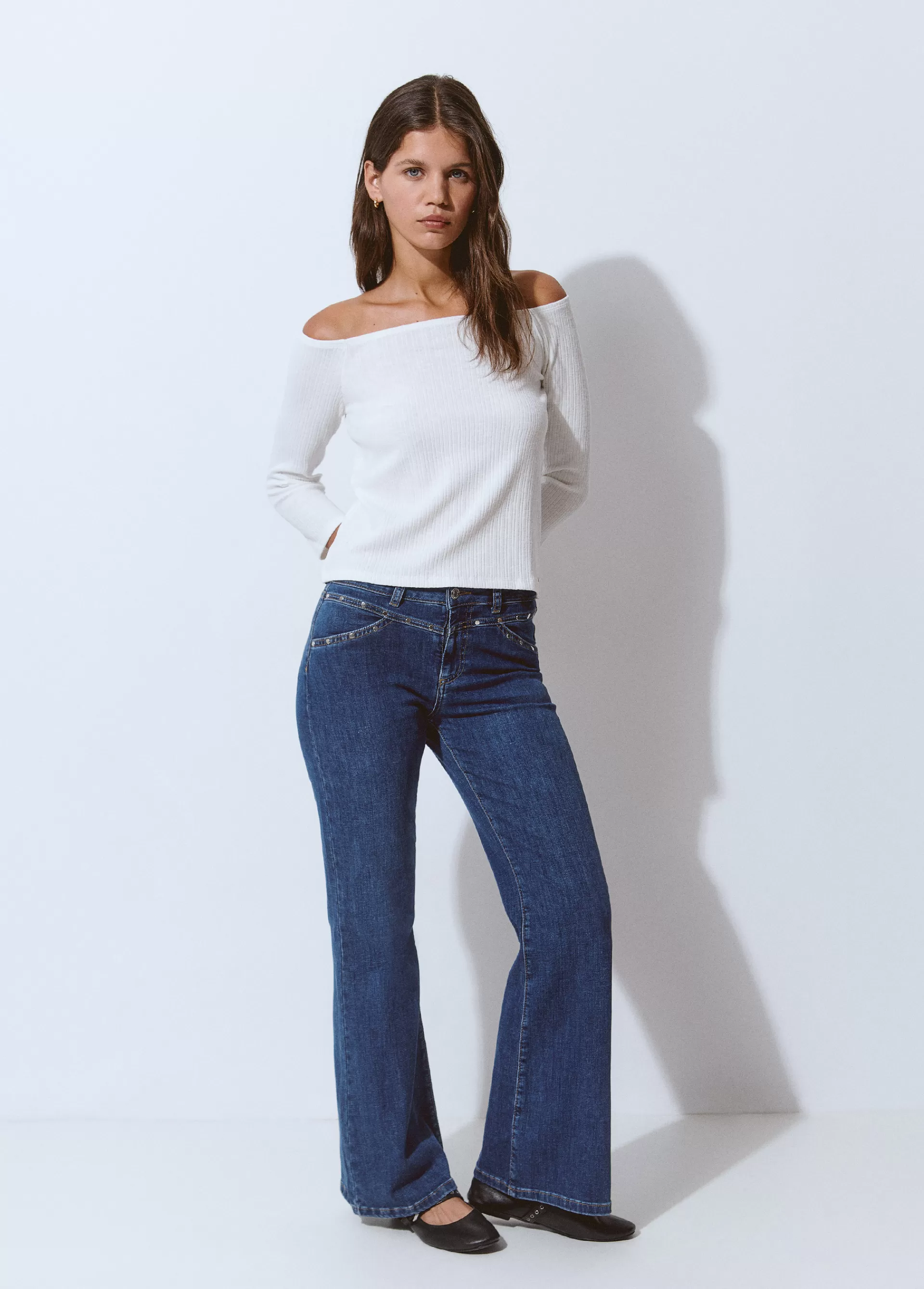 Brownie Jeans culotte tachas