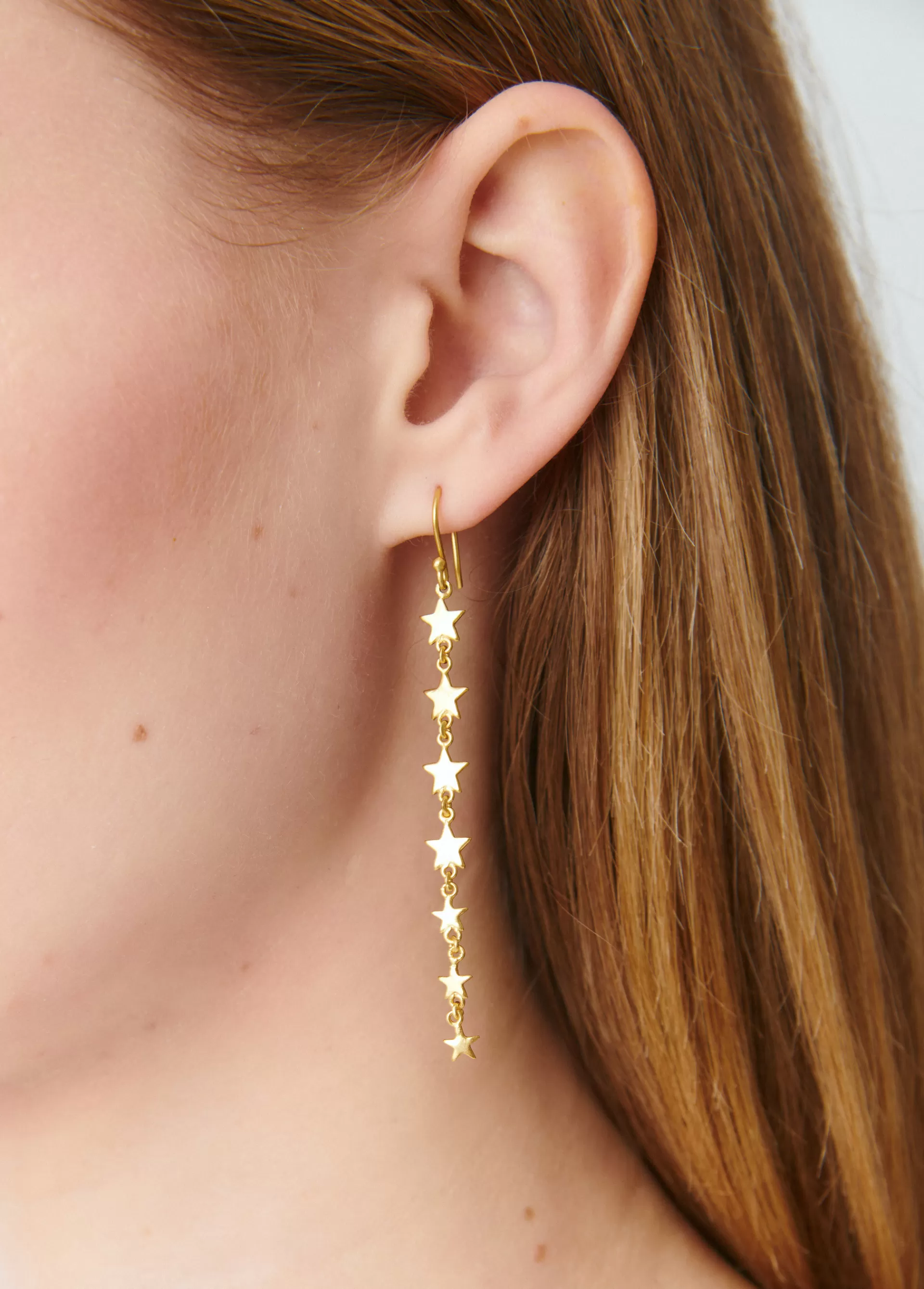 Brownie Pendientes largos estrellas degradado