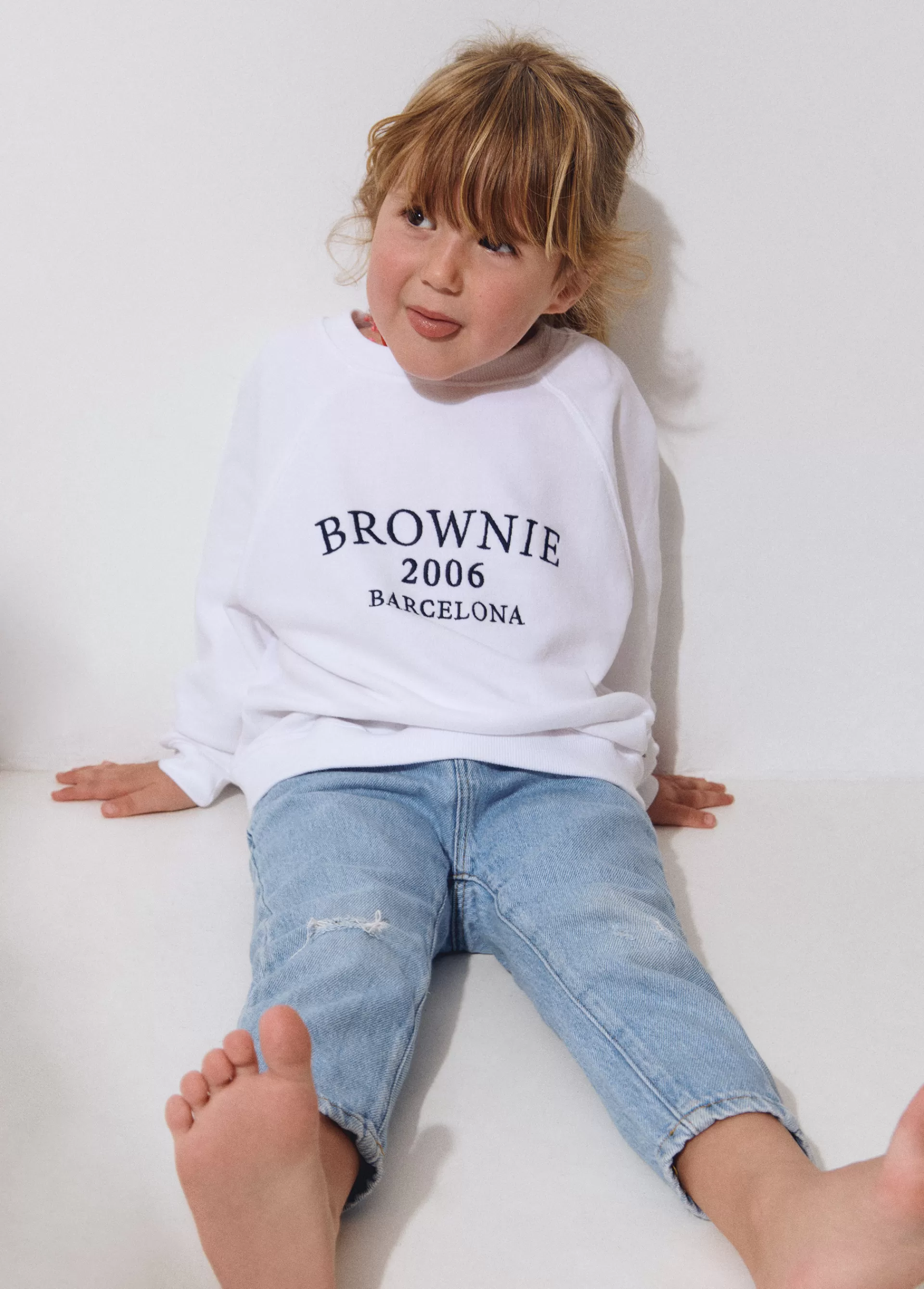 Brownie Sudadera bordada manga ranglan kids